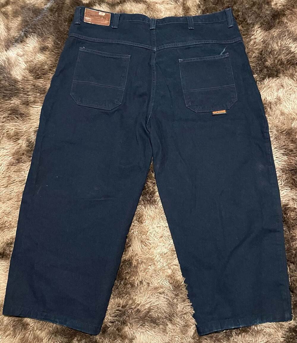 Greystone Men's Dark Indigo Baggy Fit Denim Jeans